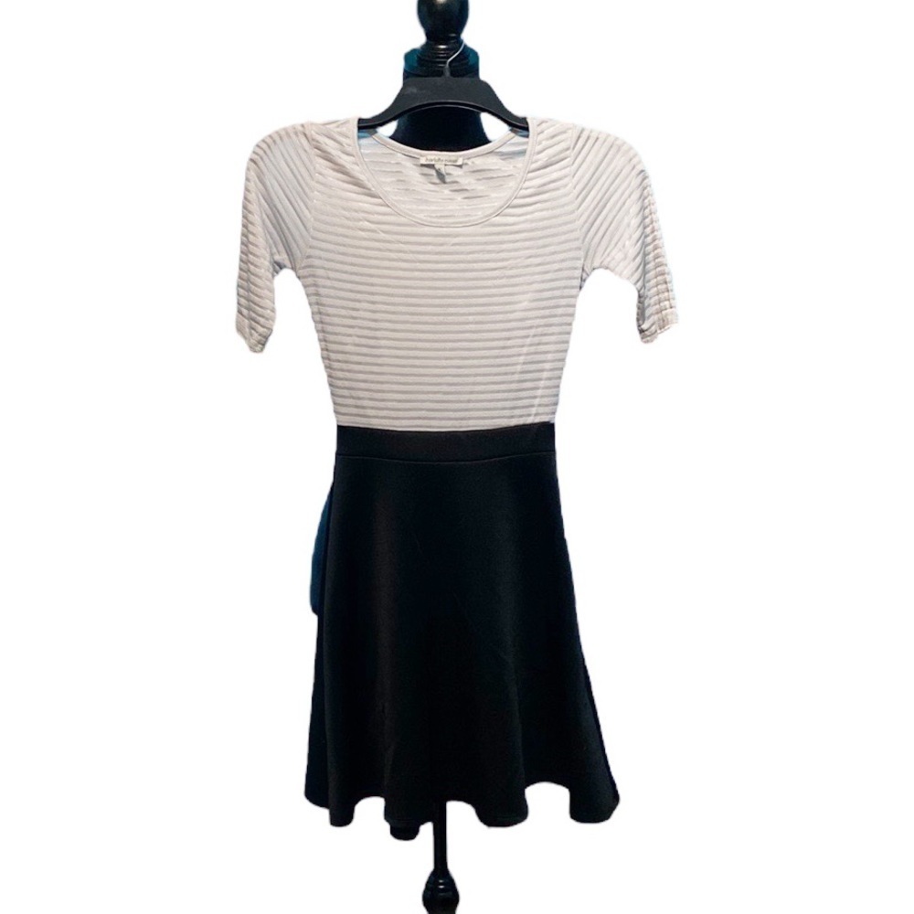 Charlotte Russe 3/4 Sleeve Black and White Dress - Size Extra Small